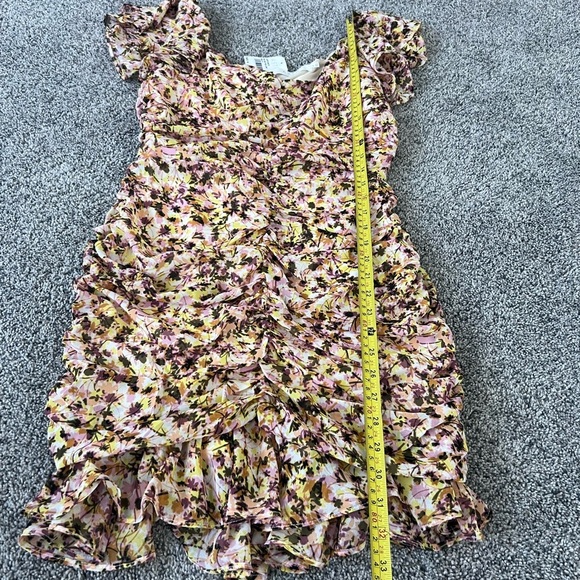NWT! ASTR The Label Blush Yellow Multi Color Mini Dress Back Zip Women’s Size M - Picture 8 of 13